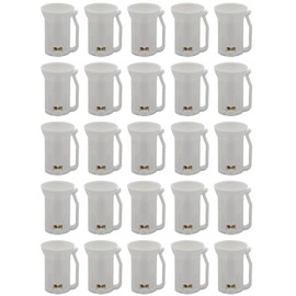Projectpak White C7 Replacement Sockets for Christmas Lights, Compatible with SPT-1 Wire Strings - 25 Pack