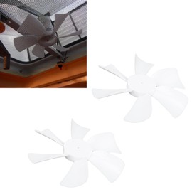 RV Vent Fan Blade Efficient Improved Ventilation White 2pcs 6 Inch for Heng's RV Bathroom Roof Vent Fan Blade