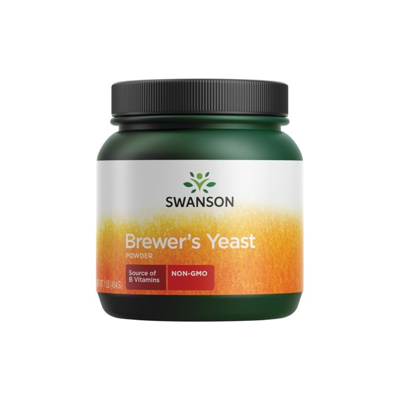 Swanson 100% Pure Brewer's Yeast Powder GMO-Free 1 lb (454