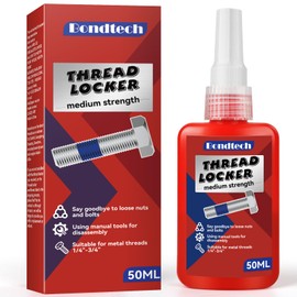 Threadlocker, Blue Thread Lock Medium Strength 50 ML, Lock & Seal Metal Fasteners, for 1/4"-3/4" Thread, Stable Screw Glue (medium-50 ml)