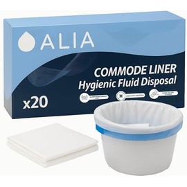 40 x ALIA Commode Liners | 40 Bags | Super Absorbent Pads | Leak-Proof |