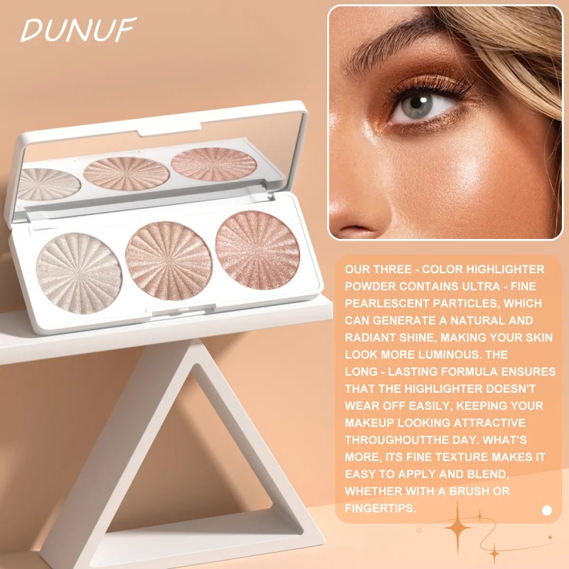Dunuf Paleta De Iluminador: Iluminante Y A Prueba De Agua.
