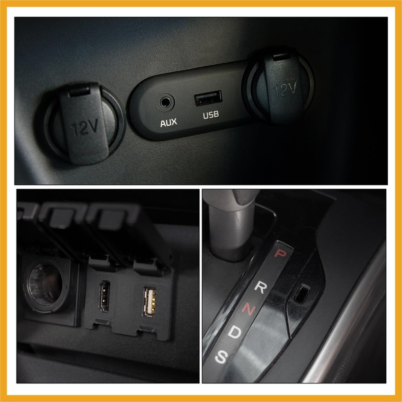 Partuto 5pcs Ice Blue USB LED Night Light Car Interior