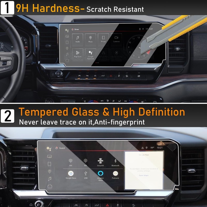 Moonlinks 2PCS Tempered Glass Screen Protector 13.4" Compatible with 2022-2025