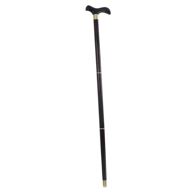 African Blackwood Detachable Walking Stick Elderly Ergonomic 3 Section Walking