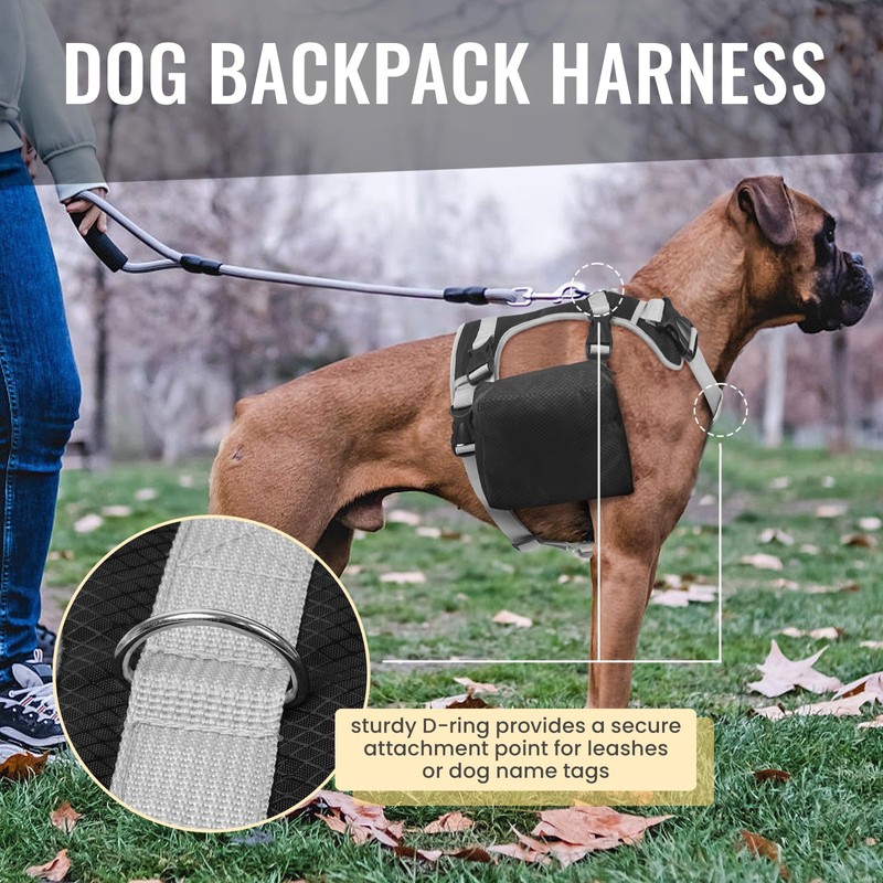 DORA BRIDAL Dog Backpack for Medium & Large Dogs, Dog