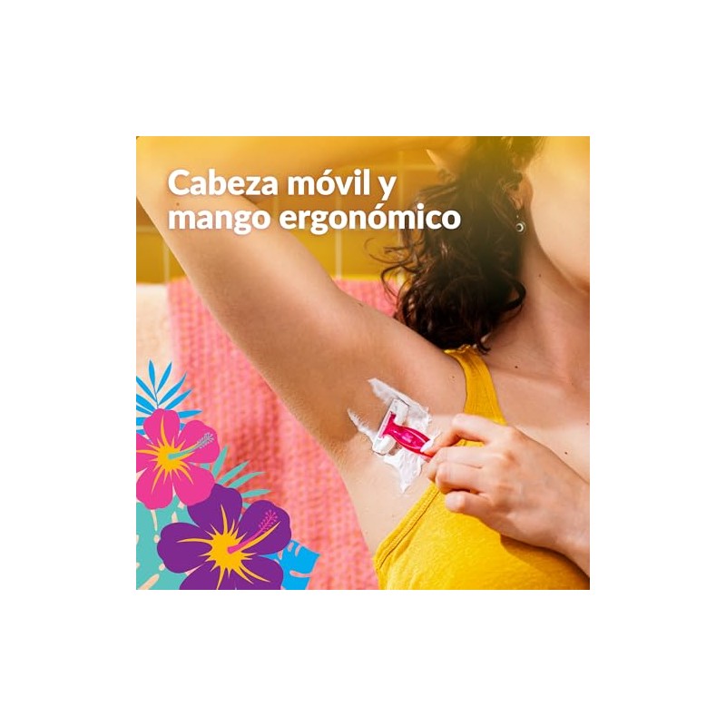 BIC, Soleil Shave & Trim, Rastrillo para Mujer, con Recortador