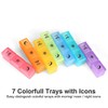 Weekly Pill Organizer,3-Times-A-Day 7 Day Pill Box Large Compartments Moisture-Proof