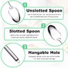 Solid and Slotted Spoons Set 12.7 Inch Stainless Steel Cooking