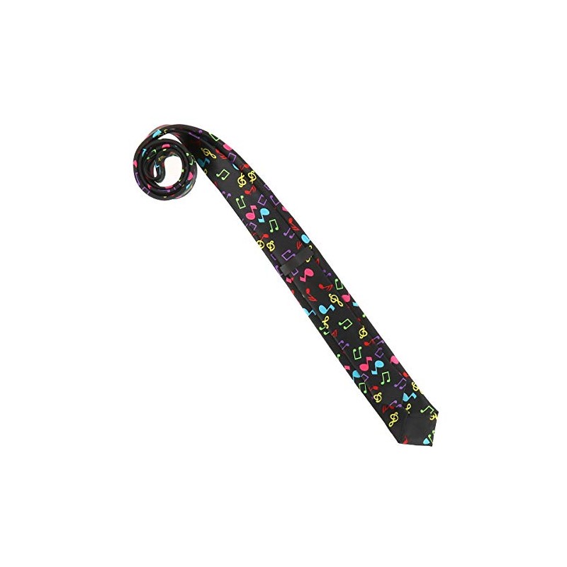 Multicoloured Musical Notes Tie – Original Men's Tie – Neon