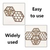 10 Pcs Wooden Bee Coaster Hollow Hex Cup Cushion Honeycomb
