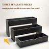 GOVOKOI Black Wood Coffee Syrup Rack Organizer, 3-Tier Separated Bottle