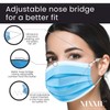 Disposable Face Mask, 50 Pack, Non-woven 3-Ply with Ear Loops
