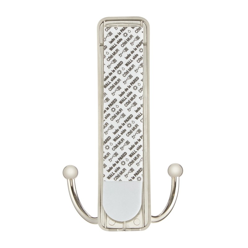 Command Bath Small Satin Nickel Hook Bath 33-SN