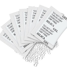 Weriirew Pack of 60 Silica-Ge-Moisture Desiccant Packets, Non-Toxic Moisture Absorber Bags for Clothing, Food, Room, Kitchen (3g/Pack)