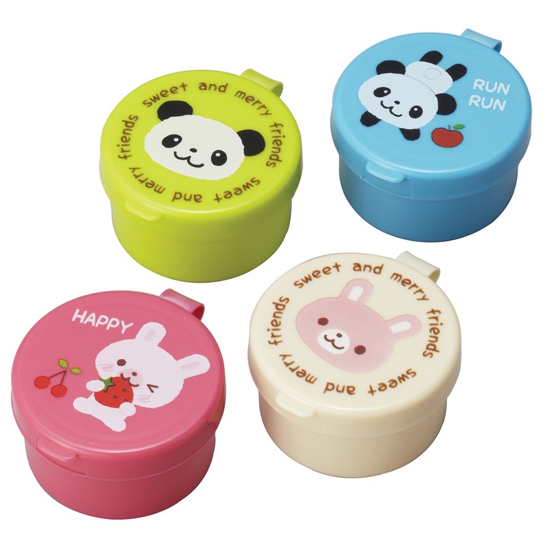 CuteZCute Mini Condiment Mayo Container for Bento Lunch Box, Blue/Pink/Green/Cream