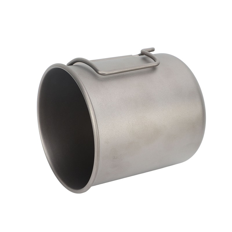 Titanium Mug 500ml Rounded Edge Design Lightweight Portable Mug with