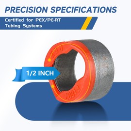 100Pcs GUOFIS PEX Copper Ring with End Stop,1/2Inch Pro Pex Crimp Copper Rings for Potable Water