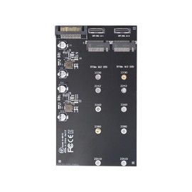 xiwai Dual Oculink SFF-8612 SFF-8611 to NVME M.2 NGFF M-Key PCIe SSD 2280 22110mm Adapter Extension Card for Mainboard