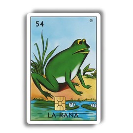 Loteria Custom Decal Credit Card Cover Vinyl Skin Sticker:_La Rana_Large Chip