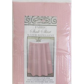 DI Home & Style Fabric Sink Skirt Mosaic Stitch Light Pink