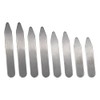 GSHLLO 8 Pcs 4 Sizes Metallic Collar Stays Metal Collar