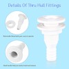 2in Through Hull Fitting Straight Drain Hose Polypropylene Inner Beam