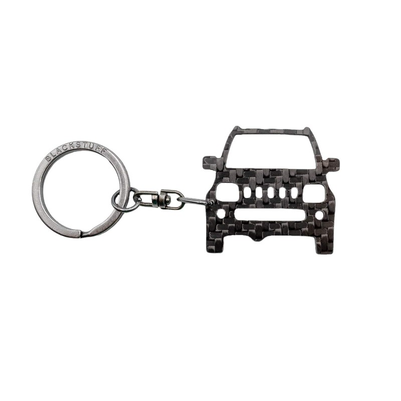 BlackStuff Carbon Fibre Keyring Compatible with Jimny 1998-2012 BS-949, black