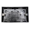 SHP ELECTRICAL® Screwless Matt Black Metal 2 Gang 13A Switched