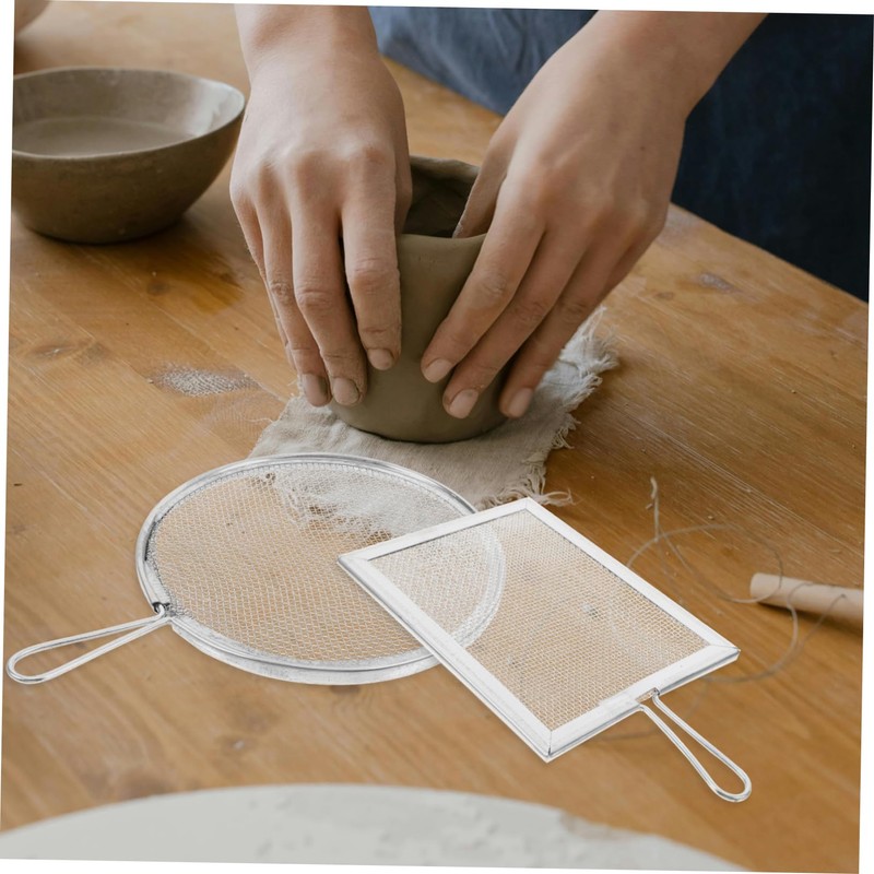 Operitacx Kitchen Sieves Strainers Fine Mesh Mud Sieve Pottery Tool