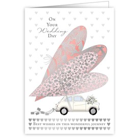 Quire Mac Classic Card Wedding Heart on Car