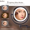 GURUN 8.5 Inch Magnifying Makeup Mirror with 3 Tones LED