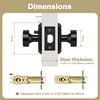 Probrico Black Door Knobs Interior, Bathroom/Bedroom Door Locks, Privacy Door