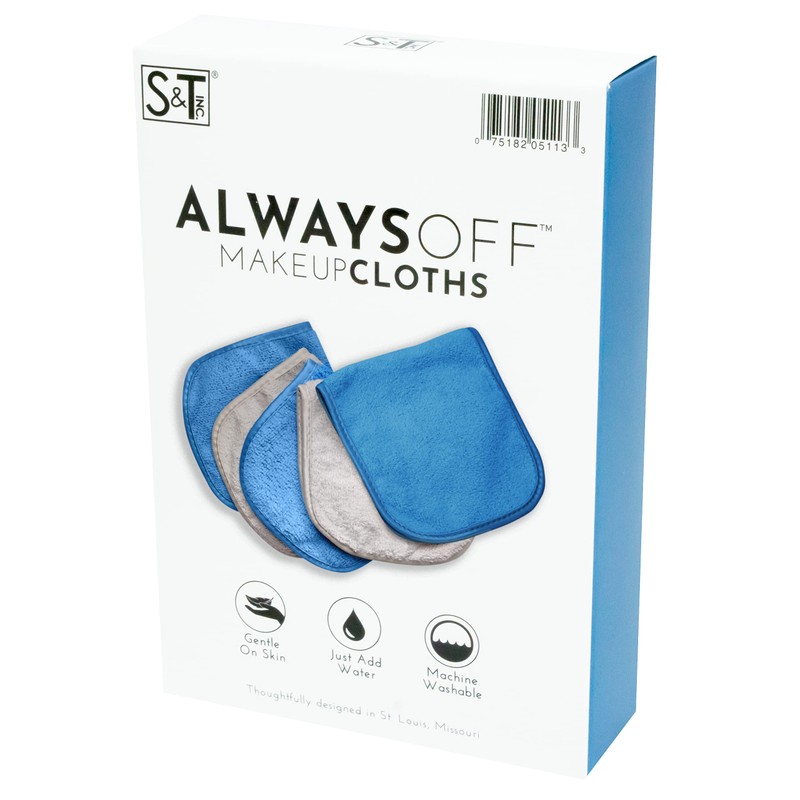 S&T INC. Makeup Remover Wipes for Skin Care, Reusable Makeup