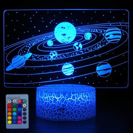 HYODREAM Solar System Night Light Universe Space Galaxy LED lamp for Kids Boys and Girls as Perfect Gifts on Birthdays or Holidays