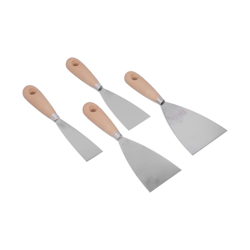 4 Pcs Putty Knife Scrapers Stainless Steel Spackle Knife Metal
