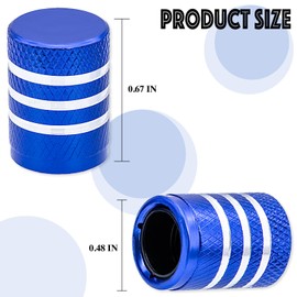 MEAJOO 5PCS Tire Valve Stem Caps, with Plastic Liner Corrosion Resistant Leak, Universal Tire Valve Stem Covers for Cars, SUV, Trucks, Bikes, Motorcycles, Bicycles(Blue)
