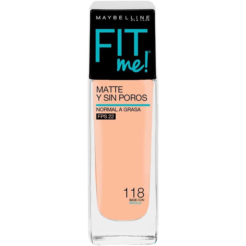 Maybelline Base de Maquillaje Fit Me Matte, 118 Light Beige