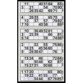 Jumbo Bingo Tickets pads 6 to view (Grey)