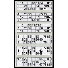 Jumbo Bingo Tickets pads 6 to view (Grey)