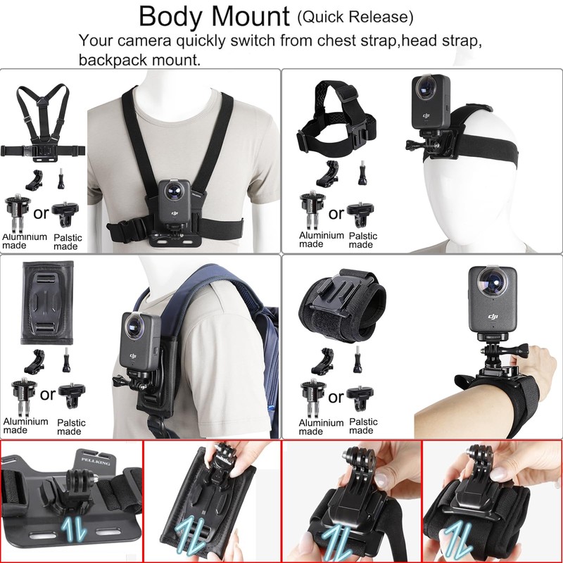 PellKing Accessories Kit for DJI Osmo 360,Included Carrying Case with