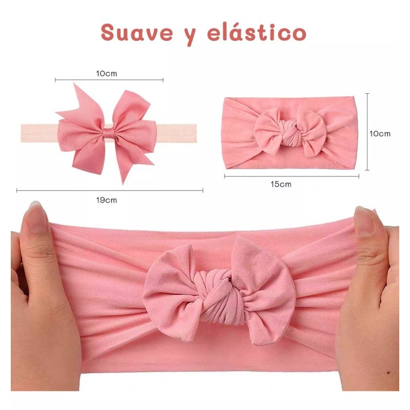 INGX BABY 16 Piezas Diademas De Lazo De Nailón Para