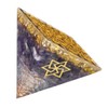 Nupuyai Healing Stone Pyramid Gemstone with Copper Wire Reiki Crystal