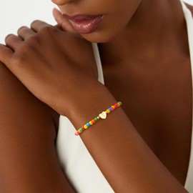 GWH Initial Bracelets for Women - Dainty 18K Gold Plated Initial T Bracelet Cute Initial Letter Monogram Bracelet Gold Jewelry Bracelet for Women