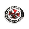 Umbrella Corporation Round Distressed Metal Car Sticker Badge Decal