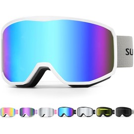 Supertrip Skibrille Damen Herren, Snowboard Brille für Brillenträger, Anti-Fog Zylindrische Skibrillen UV400 Schutz Kompatibler Helm Erwachsene Jugendliche für Skifahren/Skaten/Schneemobil