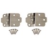 Nickel Art Deco Offset Mount Cabinet Door Hinge | Pack