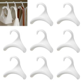 Regerly Handbag Hanger Hooks Cupboard, 8 Pieces Hooks for Bags Backpacks Bags Hanger Bag Hanger for Hanging Backpacks School Bag Scarf Belt and Tie (8)