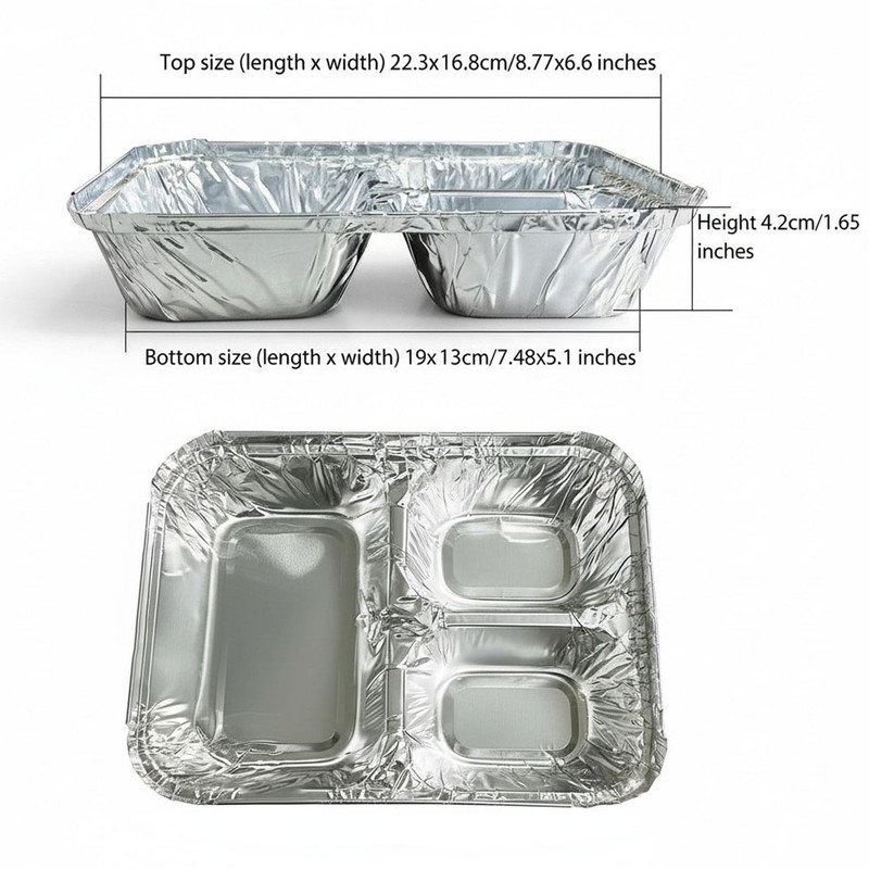 Jijukor 20 Pack 8.6" x 6.5" Disposable Aluminum Foil Pans