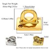 Gold, 2 Pieces Stainless Steel Pad Eye Plates, Ceiling Hooks,